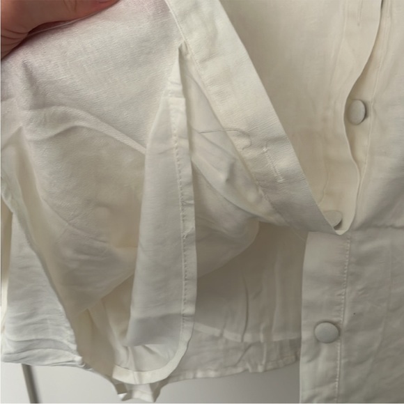 Petal and Pup Mia Long Sleeve Shirt Dress - White - Picture 13 of 14